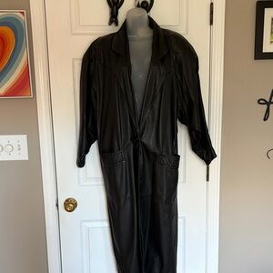 Wilson Classic Black Leather Coat